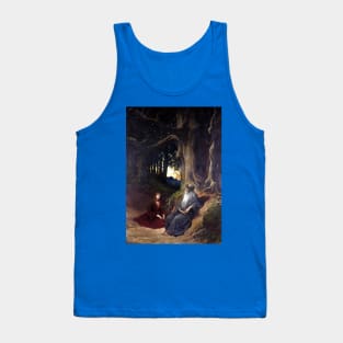 Merlin and Viviene Resting in the Forest - Gustave Dore Tank Top